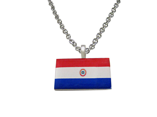 Paraguay Flag Pendant Necklace