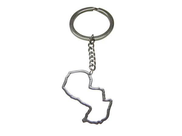 Paraguay Map Outline Keychain