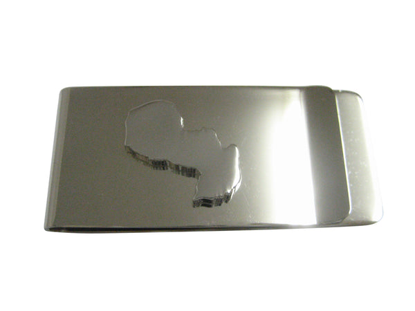 Paraguay Map Shape Pendant Money Clip