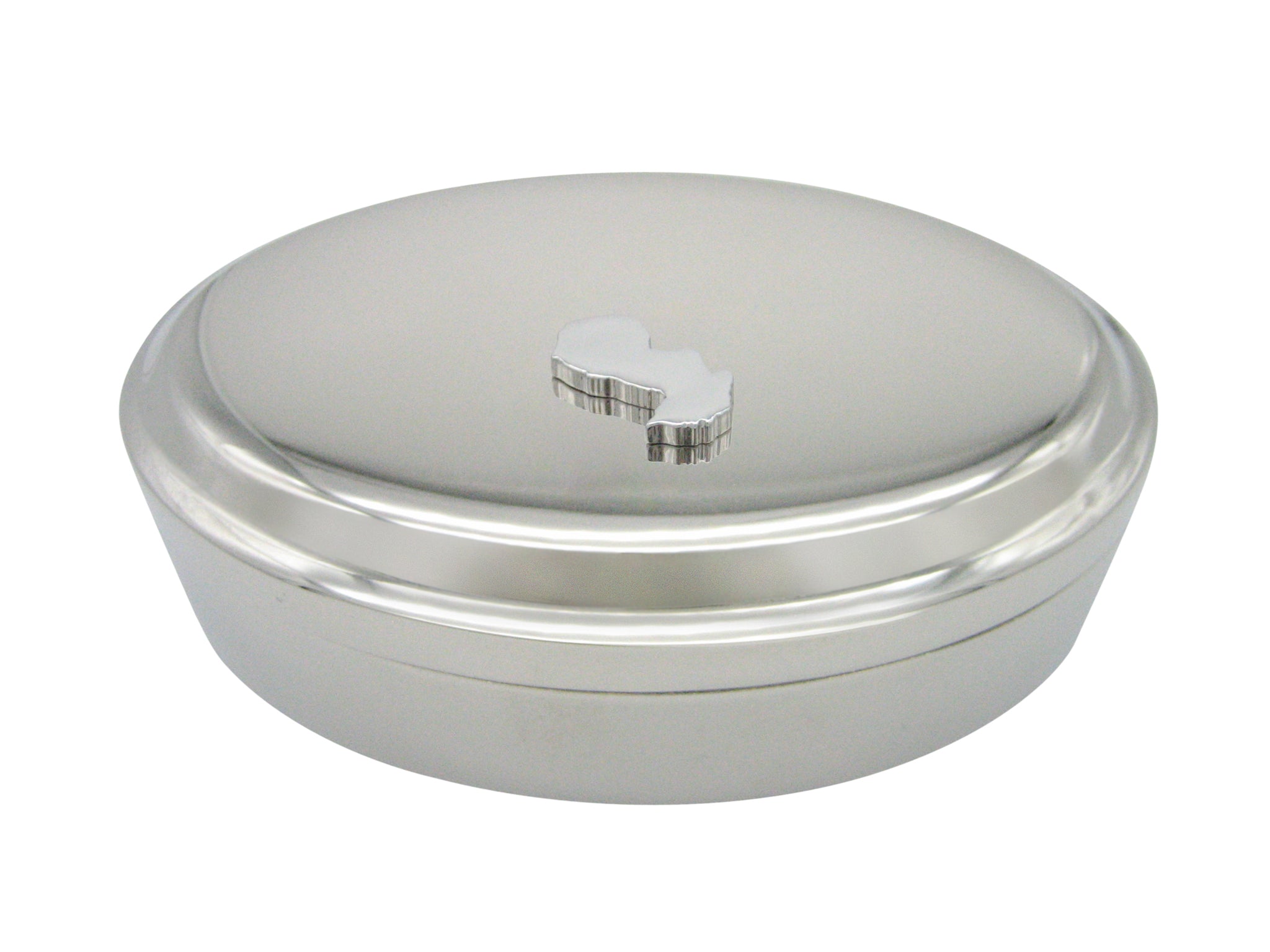 Paraguay Map Shape Pendant Oval Trinket Jewelry Box