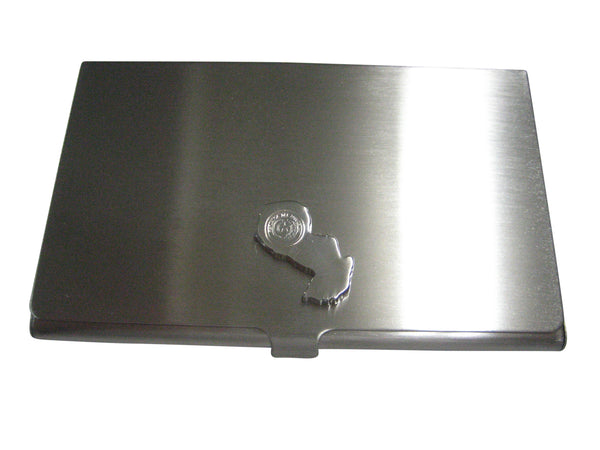 Paraguay Map Shape and Flag Design Business Card Holder