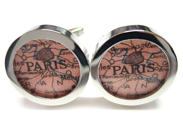 Paris Map Cufflinks