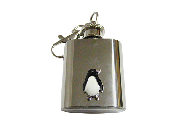 Penguin Bird 1 Oz. Stainless Steel Key Chain Flask