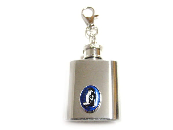 1 Oz. Stainless Steel Key Chain Flask with Penguin Pendant