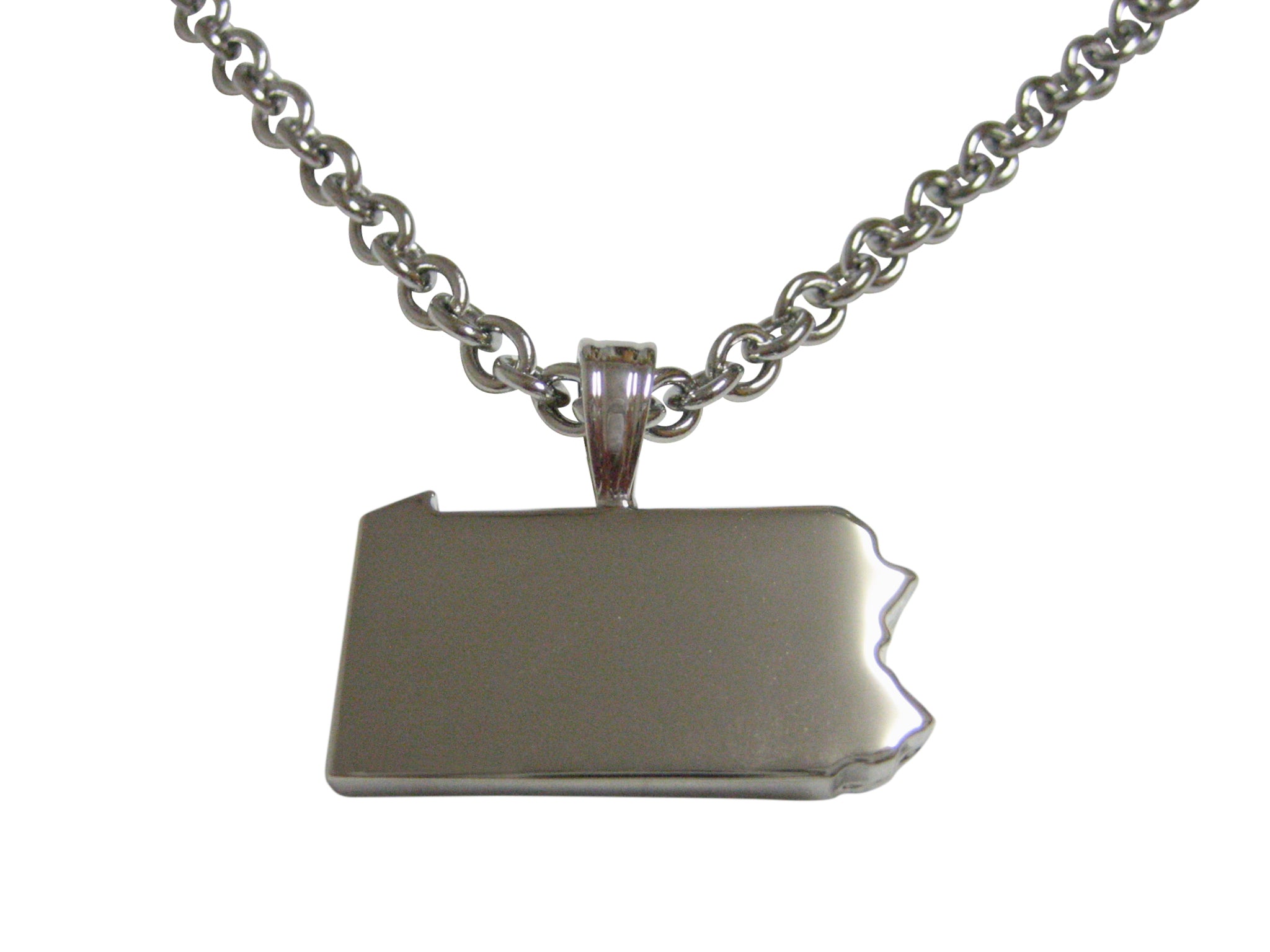 Pennsylvania State Map Shape Pendant Necklace