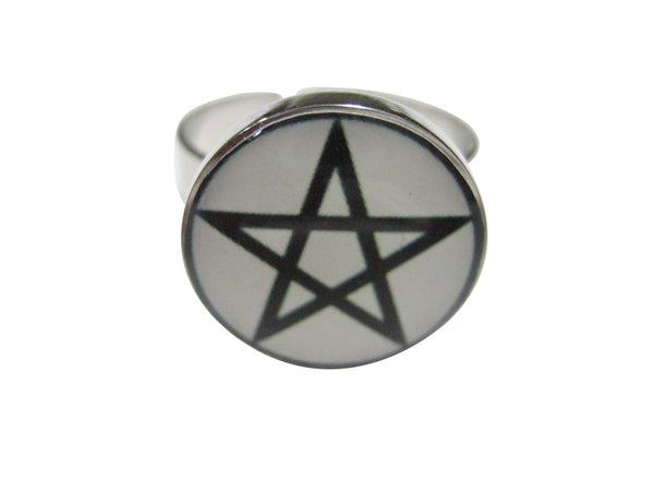 Pentagram Star Adjustable Size Fashion Ring