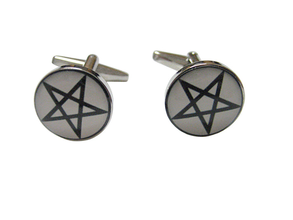 Pentagram Star Design Cufflinks