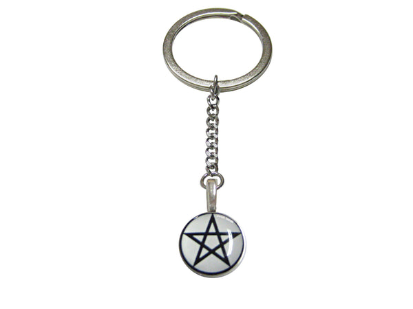 Pentagram Star Design Pendant Keychain