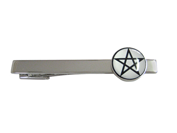 Pentagram Star Design Square Tie Clip