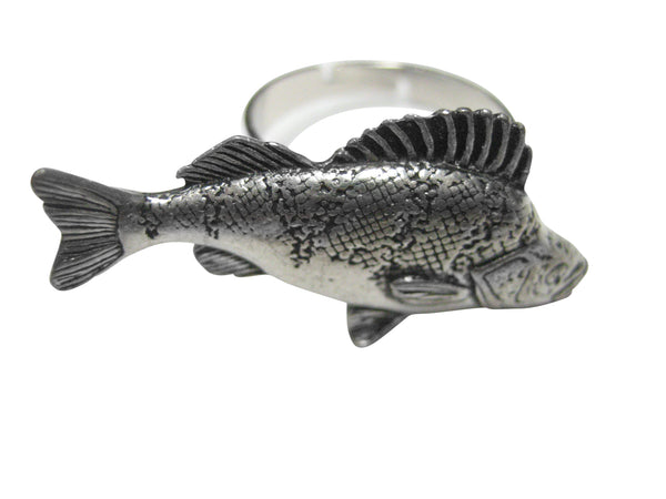 Perch Fish Adjustable Size Fashion Ring