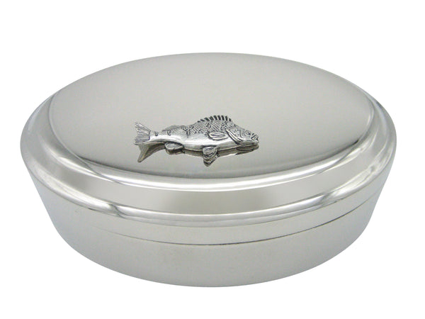 Perch Fish Pendant Oval Trinket Jewelry Box