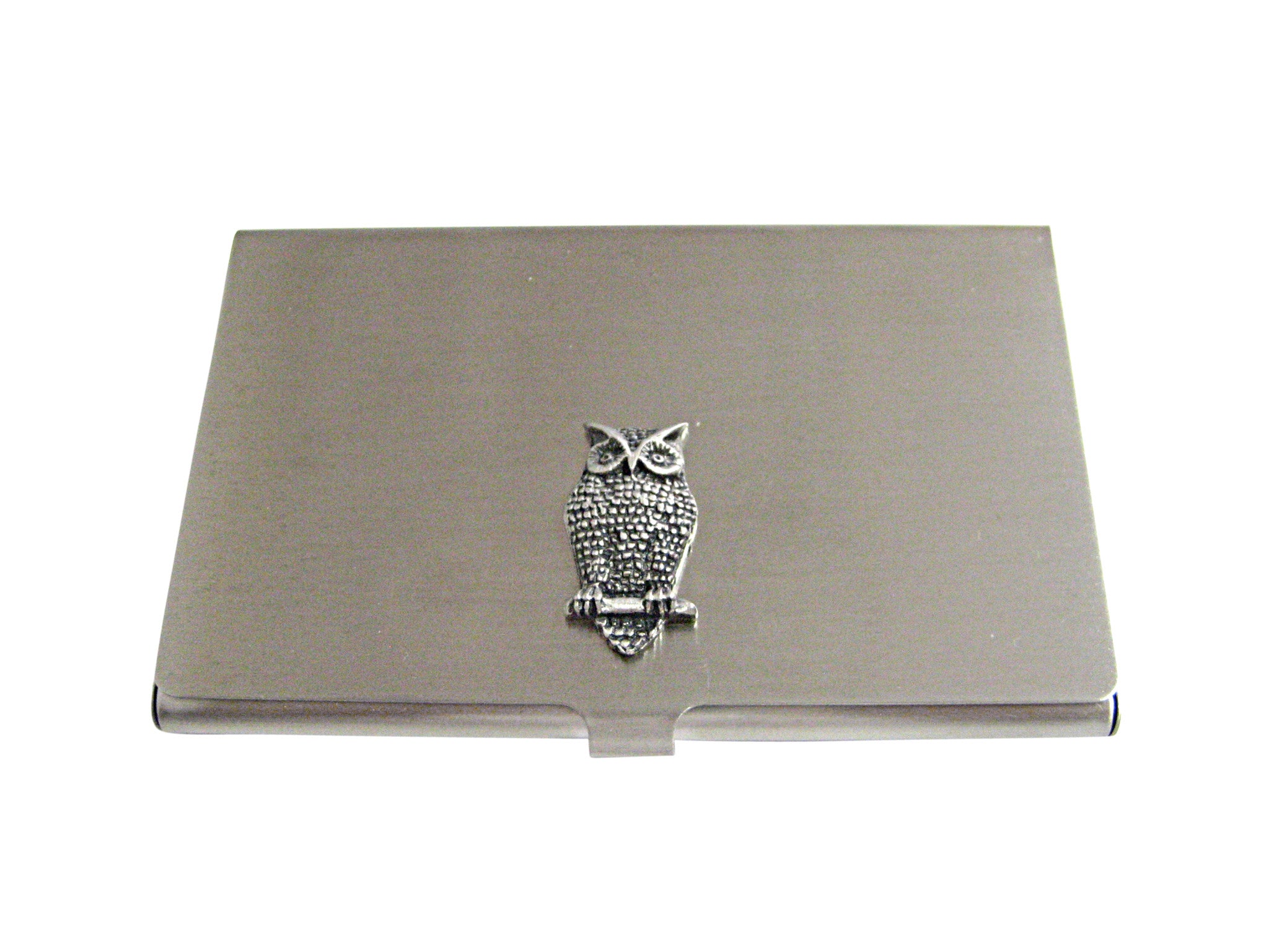 Perched Owl Bird Business Card Holder