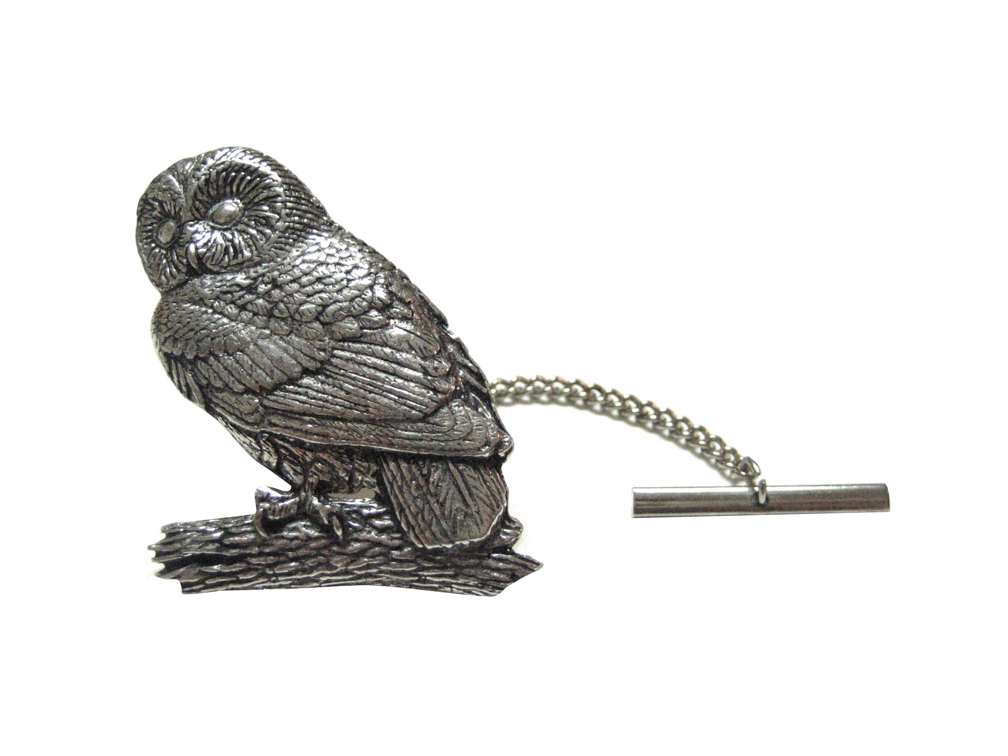 Perched Owl Bird Tie Tack