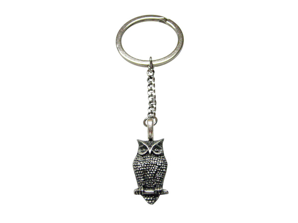 Perched Owl Pendant Keychain