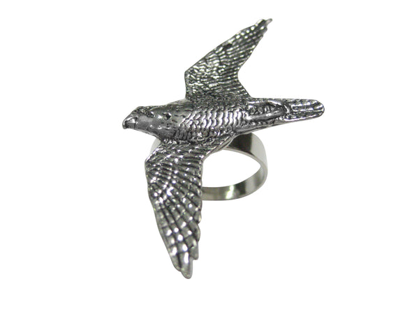 Peregrine Falcon Bird Adjustable Size Fashion Ring