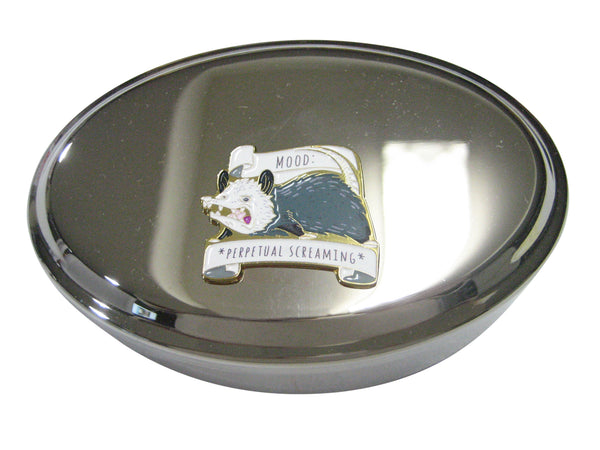 Perpetual Screaming Possum Oval Trinket Jewelry Box