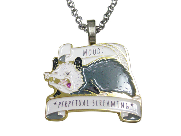 Perpetual Screaming Possum Pendant Necklace