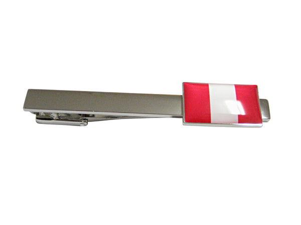 Peru Flag Pendant Tie Clip