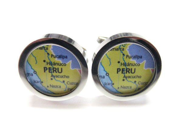 Peru Map Cufflinks