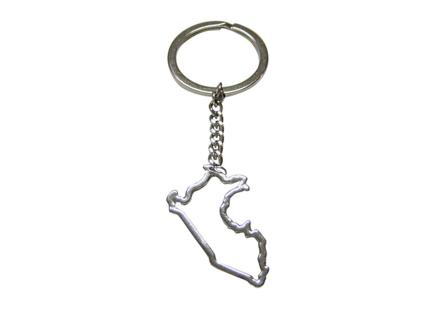 Peru Map Outline Keychain