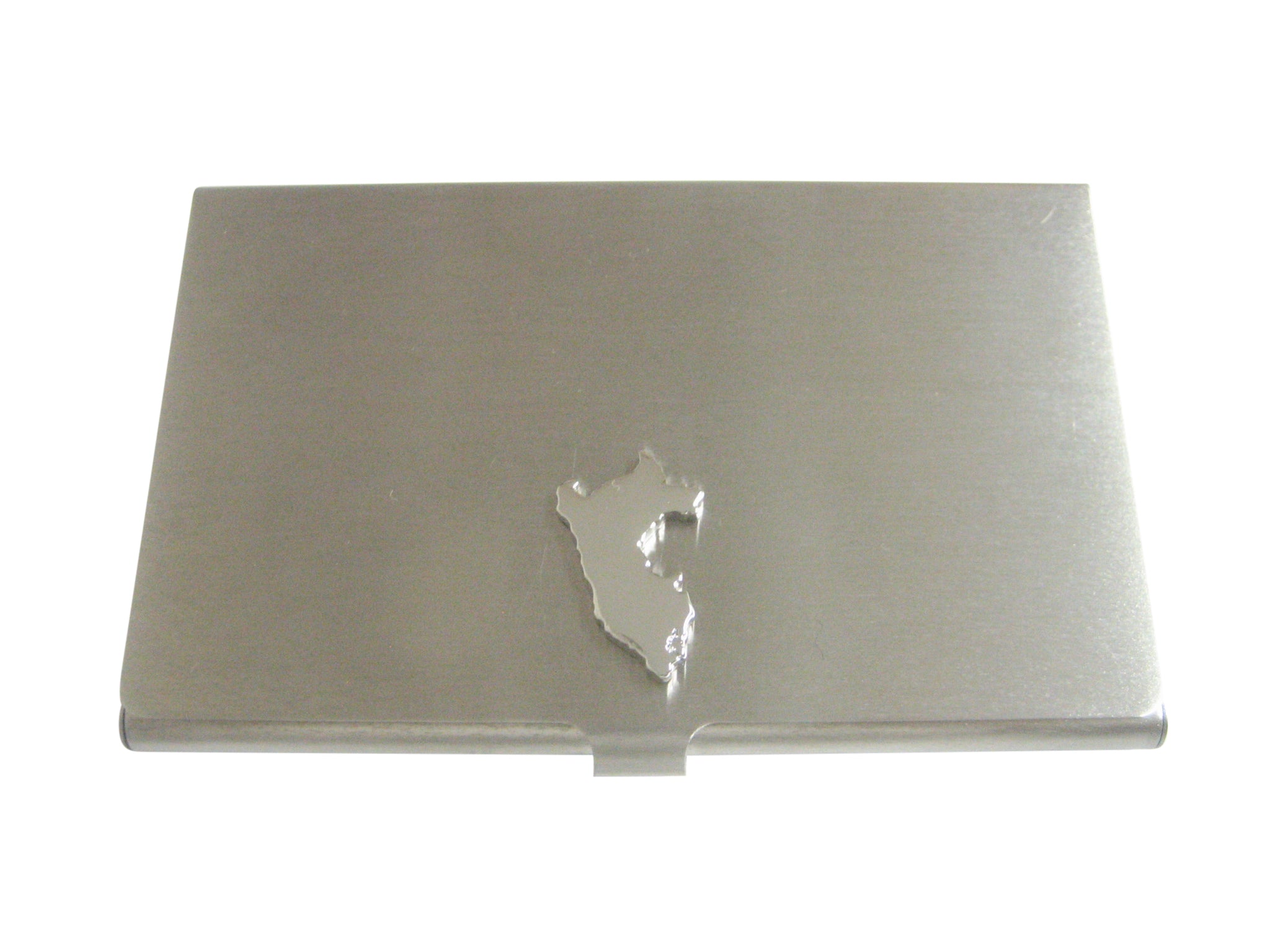 Peru Map Shape Pendant Business Card Holder