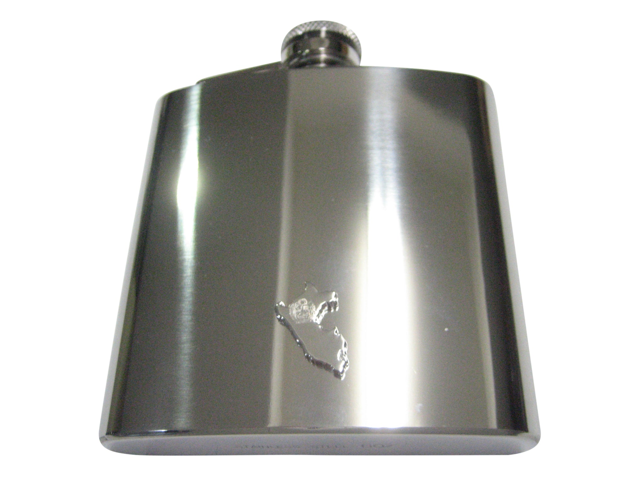 Peru Map Shape and Flag Design 6oz Flask