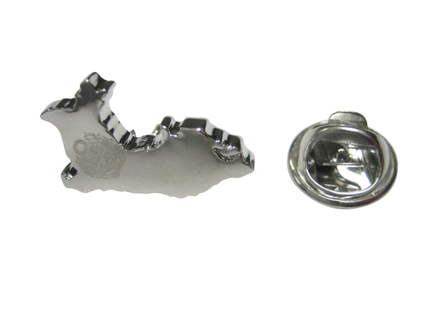 Peru Map Shape and Flag Design Lapel Pin