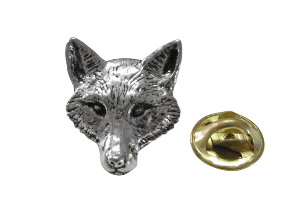 Pewter Fox Head Lapel Pin