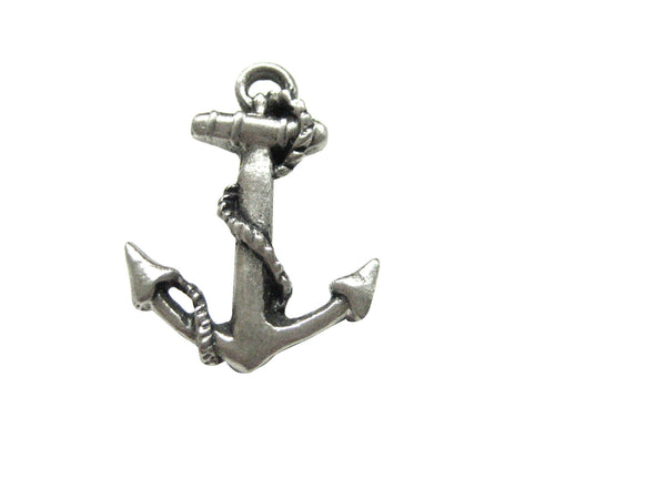 Pewter Textured Anchor Lapel Pin