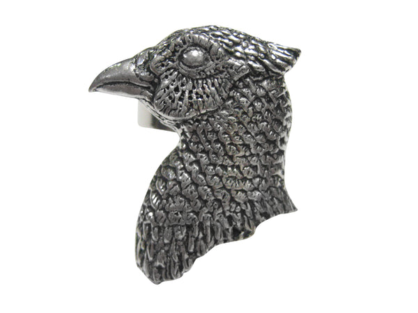 Pheasant Bird Head Adjustable Size Fashion Ring