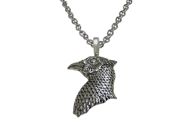 Pheasant Bird Head Pendant Necklace