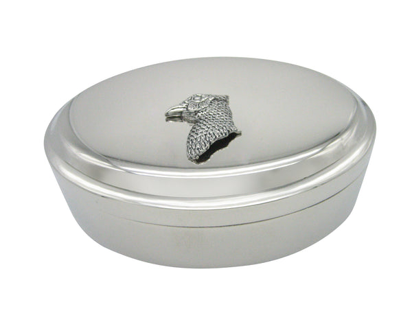 Pheasant Bird Head Pendant Oval Trinket Jewelry Box