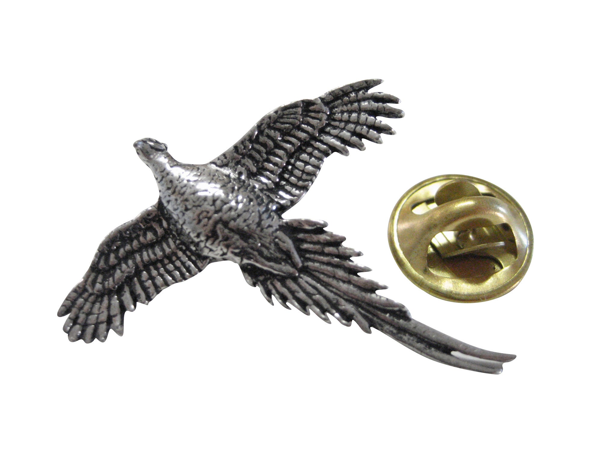 Flying Pheasant Bird Lapel Pin