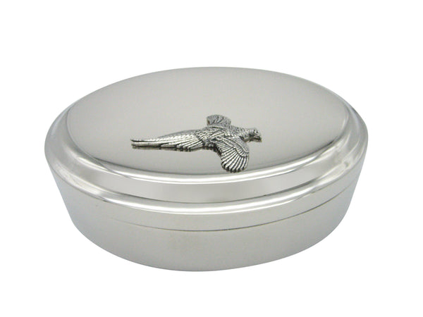 Pheasant Bird Pendant Oval Trinket Jewelry Box