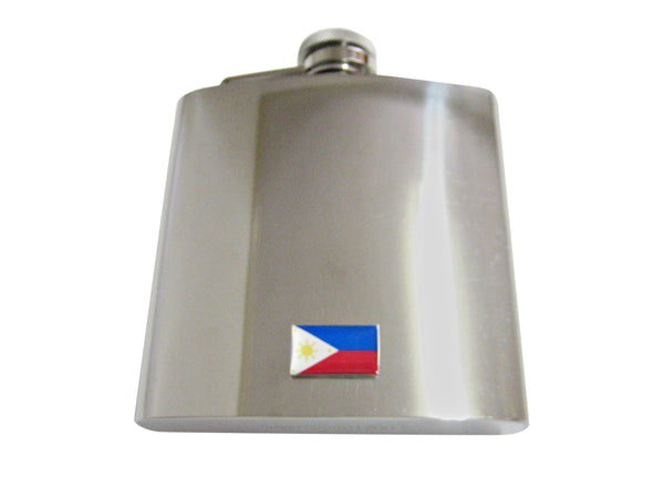 Philippines Flag Pendant 6 Oz. Stainless Steel Flask
