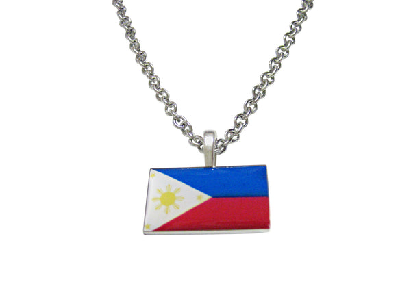 Philippines Flag Pendant Necklace