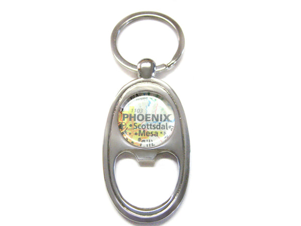 Phoenix Arizona Map Bottle Opener Key Chain