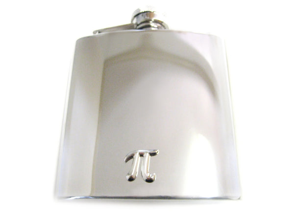 6 Oz. Stainless Steel Flask with Pi Pendant