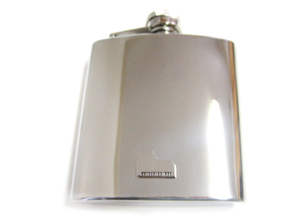 6 Oz. Stainless Steel Flask with Piano Pendant