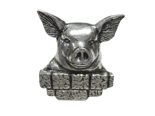 Pig on Bricks Adjustable Size Fashion Ring