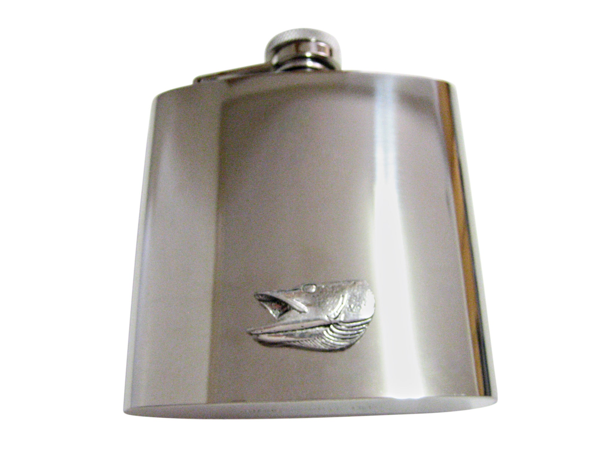 Pike Fish Head 6 Oz. Stainless Steel Flask