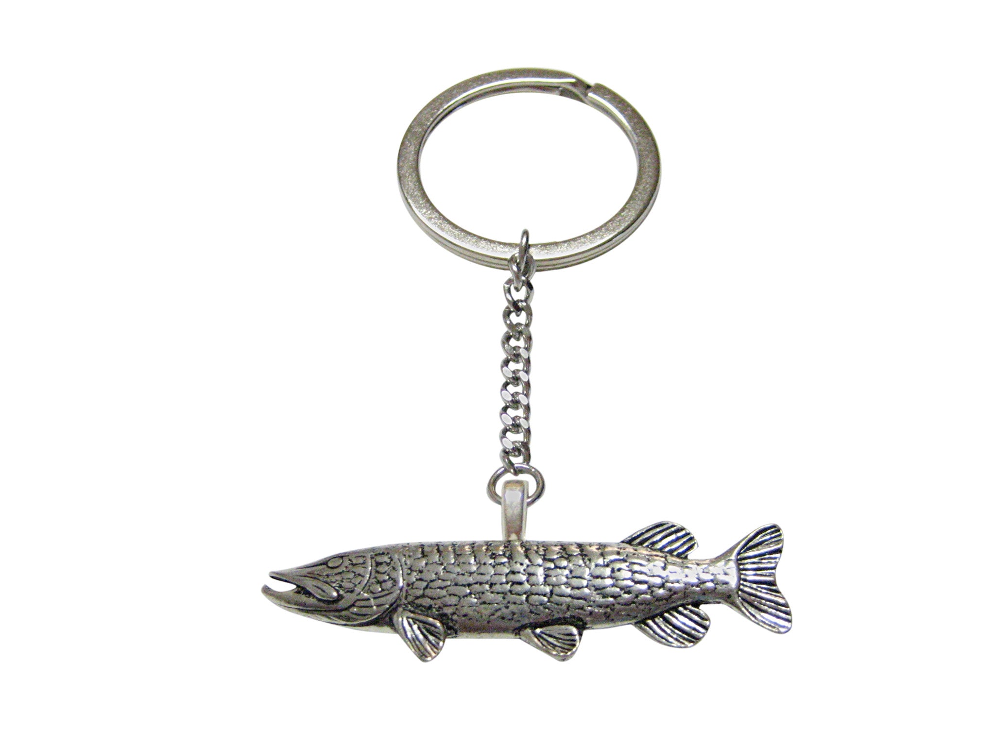 Pike Fish Pendant Keychain