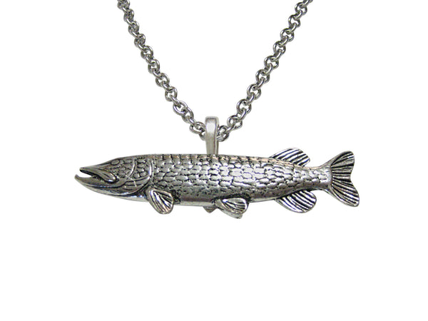 Pike Fish Pendant Necklace