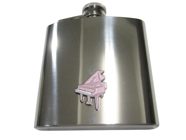 Pink Piano Music Instrument 6oz Flask