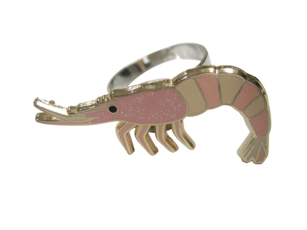 Pink Shrimp Adjustable Size Fashion Ring
