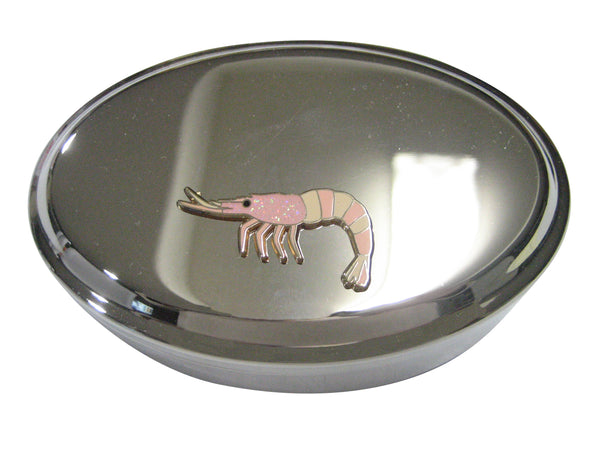 Pink Shrimp Oval Trinket Jewelry Box