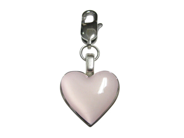 Pink Toned Heart Love Wedding Pendant Zipper Pull Charm