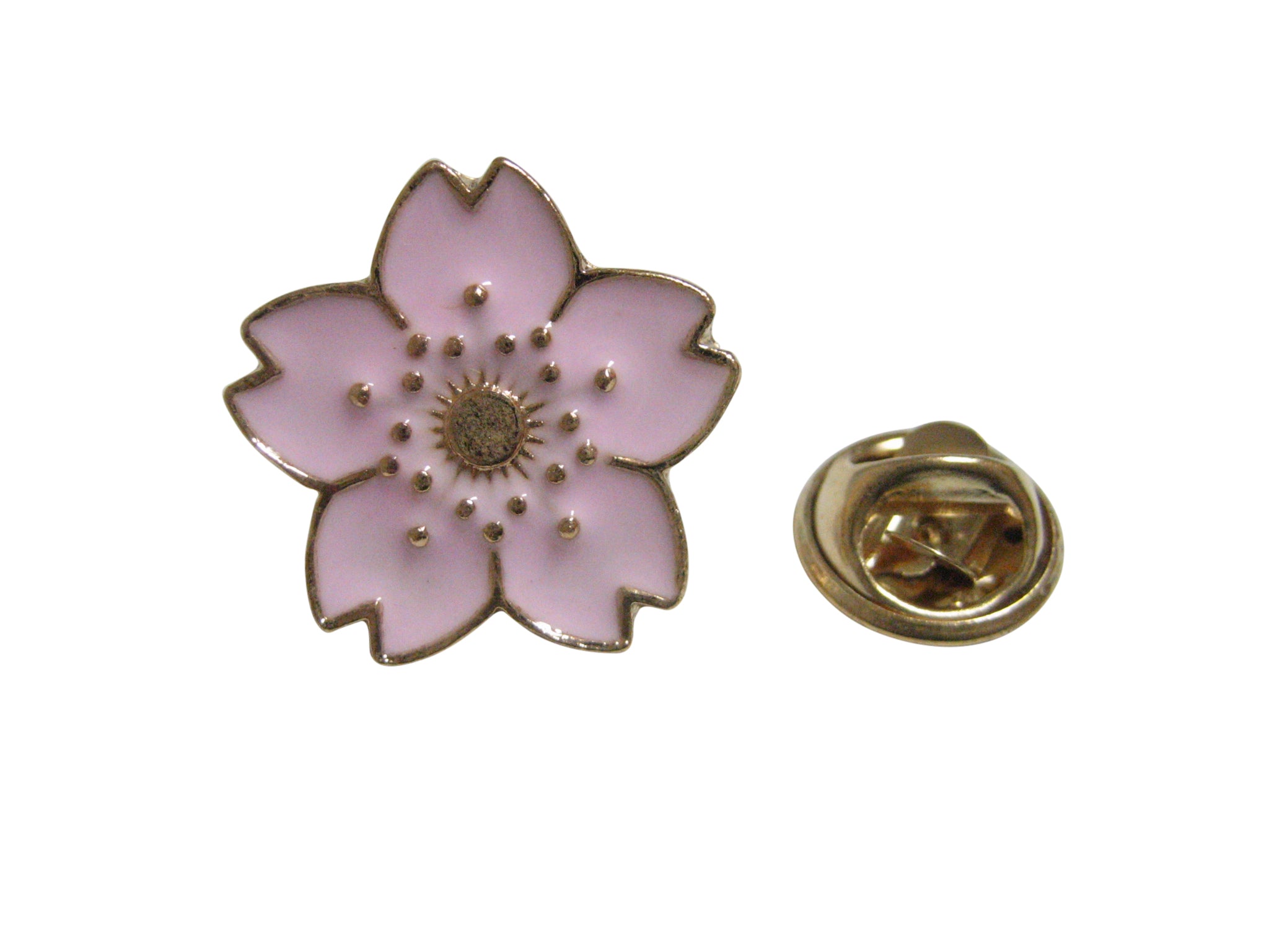 Pink Cherry Blossom Flower Lapel Pin