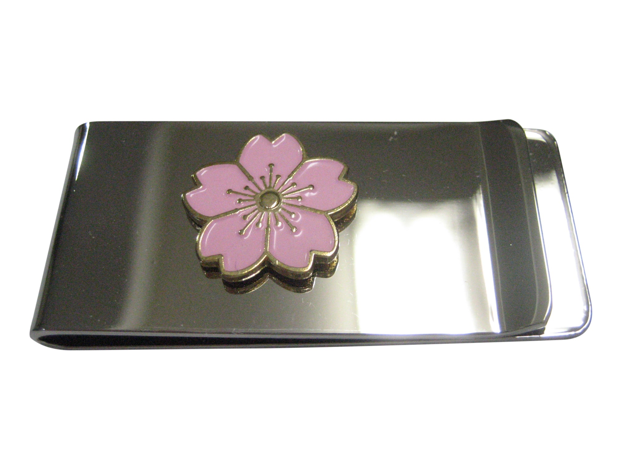 Pink Cherry Blossom Flower Money Clip