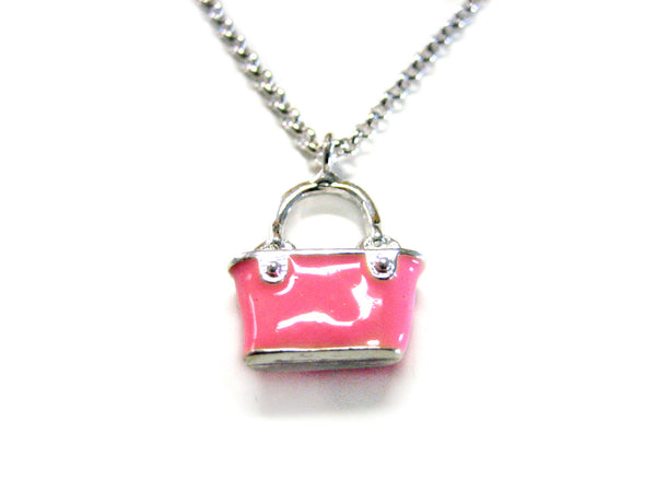 Pink Hand Bag Charm Pendant Necklace